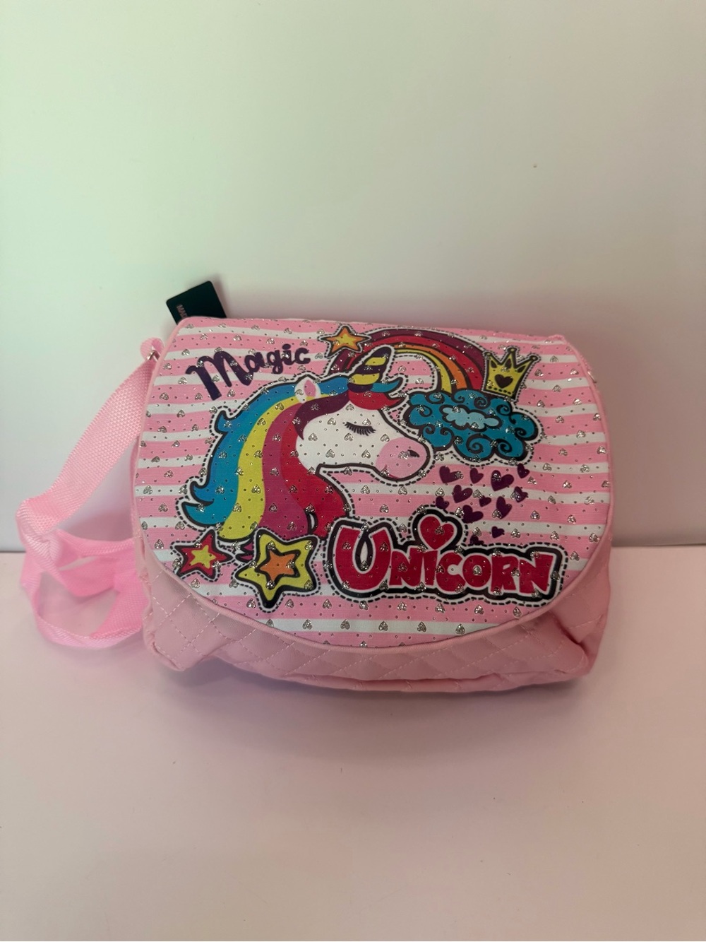 NWT Magic Unicorn Kids Crossbody Bag - Pink rainbow sparkly